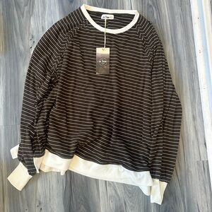 Black and White Striped Sweater